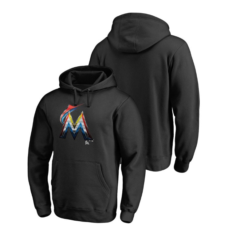 Miami Marlins Big & Tall Black Midnight Mascot Hoodie