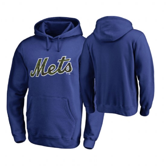 New York Mets Big & Tall Royal Memorial Wordmark Hoodie