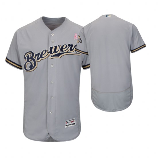 Milwaukee Brewers Gray Jersey 2018 Mother's Day Milwaukee Brewers Gray Jersey 2018 Mother's Day