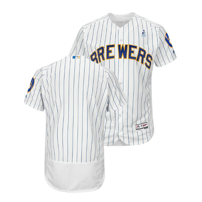 Milwaukee Brewers White Jersey 2018 Father's Day Milwaukee Brewers White Jersey 2018 Father's Day
