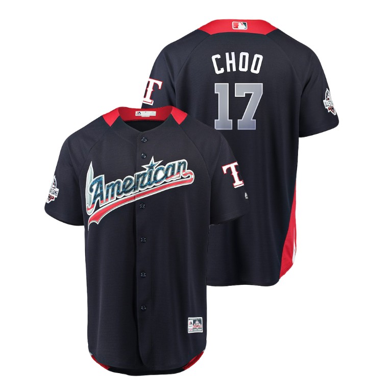 American League #17 Shin-Soo Choo 2018 MLB All-Star Navy Home Run Derby Jersey