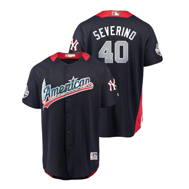 American League #40 Luis Severino 2018 MLB All-Star Navy Home Run Derby Jersey American League #40 Luis Severino 2018 MLB All-Star Navy Home Run Derby Jersey