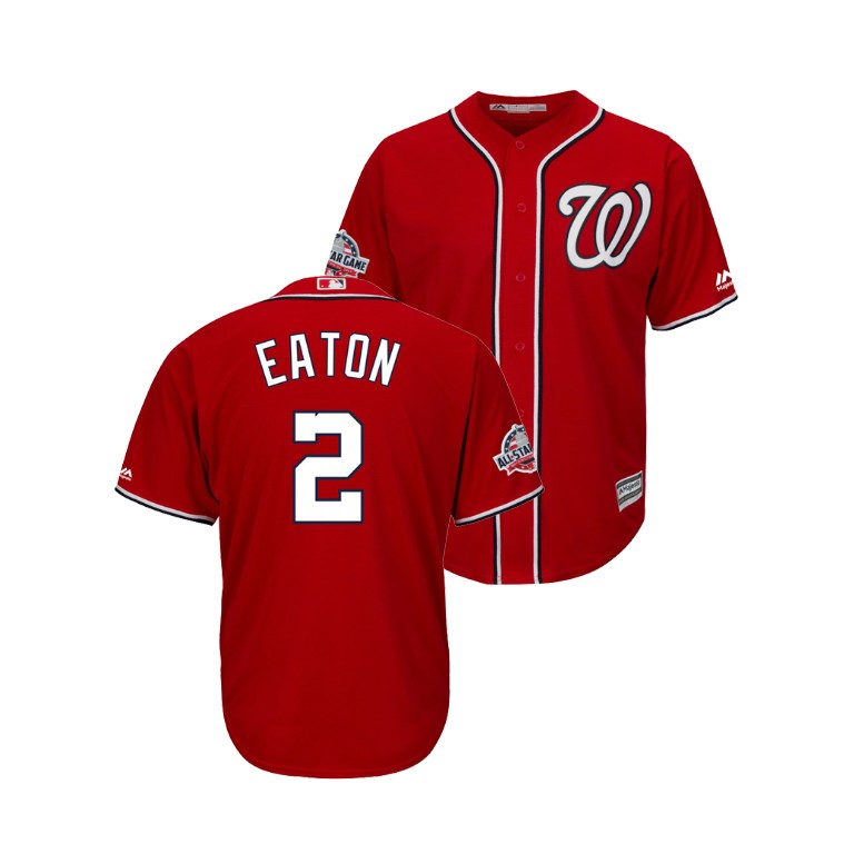 Washington Nationals Scarlet #2 Adam Eaton Cool Base Jersey 2018 All-Star Game