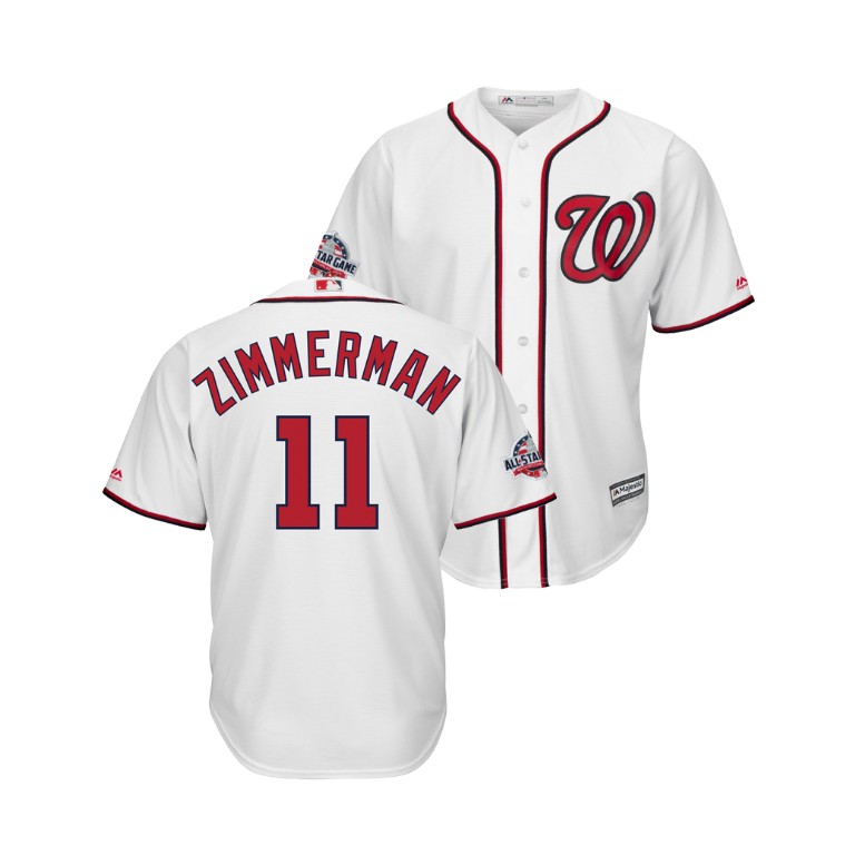 Washington Nationals White #11 Ryan Zimmerman Cool Base Jersey 2018 All-Star Game