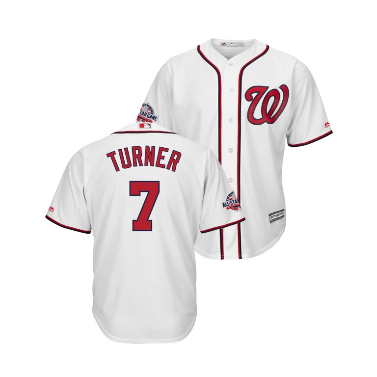 Washington Nationals White #7 Trea Turner Cool Base Jersey 2018 All-Star Game Washington Nationals White #7 Trea Turner Cool Base Jersey 2018 All-Star Game