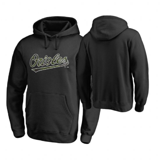 Baltimore Orioles Big & Tall Black Memorial Wordmark Hoodie Baltimore Orioles Big & Tall Black Memorial Wordmark Hoodie