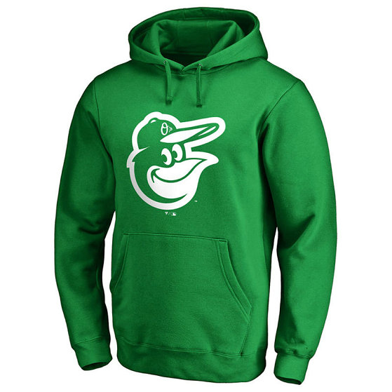 Baltimore Orioles Kelly Green St. Patrick's Day White Logo Pullover Hoodie