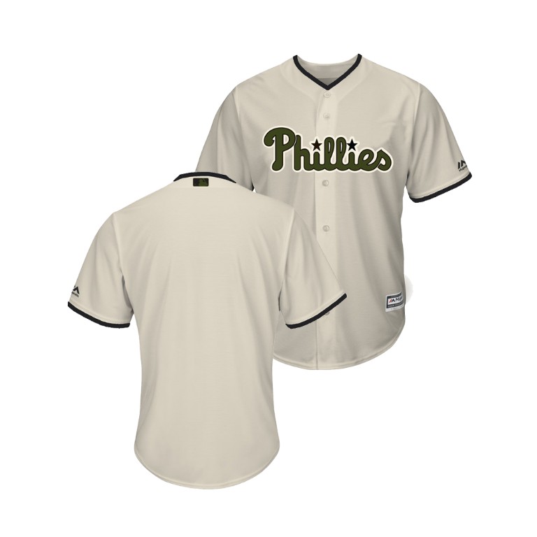 Philadelphia Phillies Cream Cool Base Jersey 2018 Memorial Day Philadelphia Phillies Cream Cool Base Jersey 2018 Memorial Day