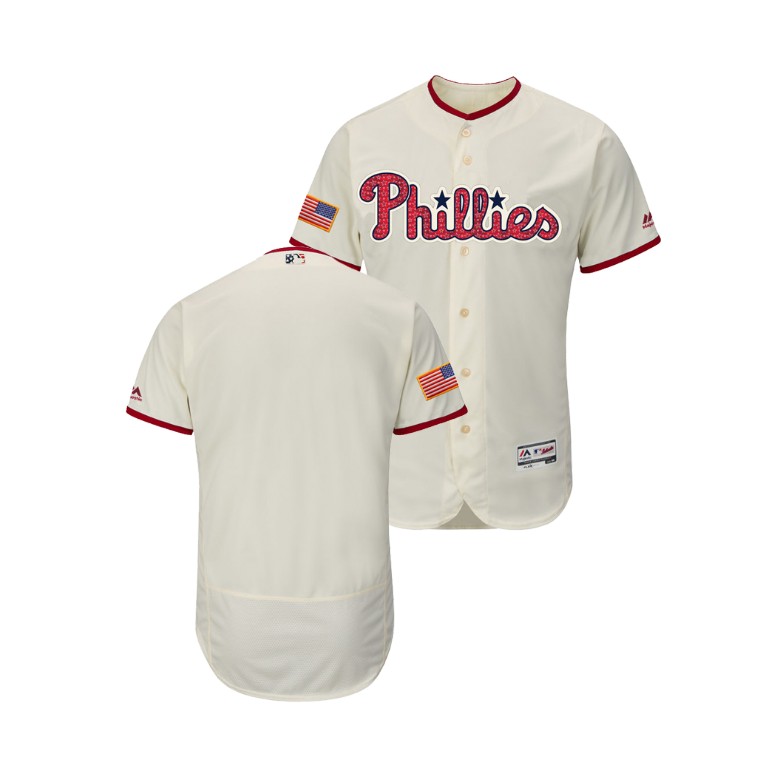 Philadelphia Phillies Cream 2018 Stars & Stripes Flex Base Jersey Philadelphia Phillies Cream 2018 Stars & Stripes Flex Base Jersey