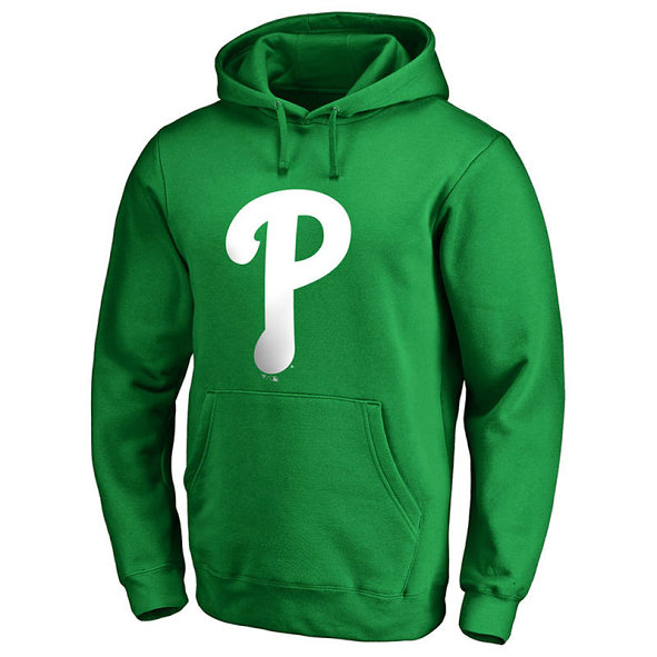 Philadelphia Phillies Kelly Green St. Patrick's Day White Logo Pullover Hoodie