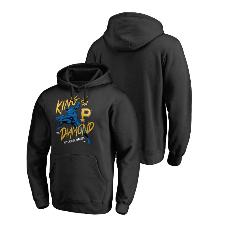Pittsburgh Pirates Marvel Black Panther Black King of the Diamond Hoodie Pittsburgh Pirates Marvel Black Panther Black King of the Diamond Hoodie