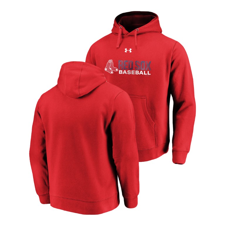 Boston Red Sox Under Armour Red Commitment Stack Hoodie Boston Red Sox Under Armour Red Commitment Stack Hoodie