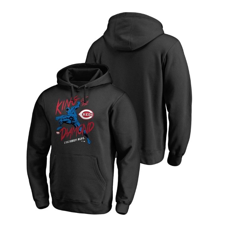 Cincinnati Reds Marvel Black Panther Black King of the Diamond Hoodie