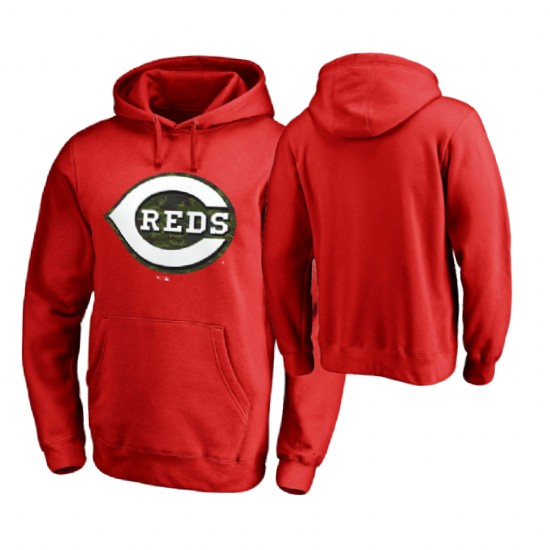 Cincinnati Reds Big & Tall Red Memorial Wordmark Hoodie