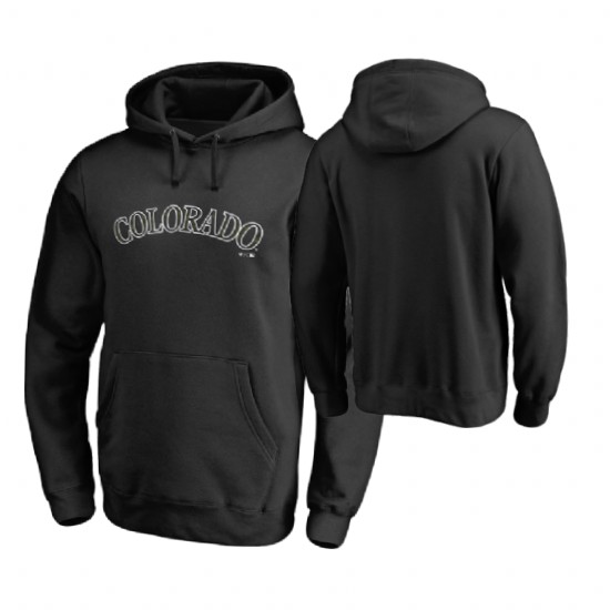 Colorado Rockies Big & Tall Black Memorial Wordmark Hoodie Colorado Rockies Big & Tall Black Memorial Wordmark Hoodie