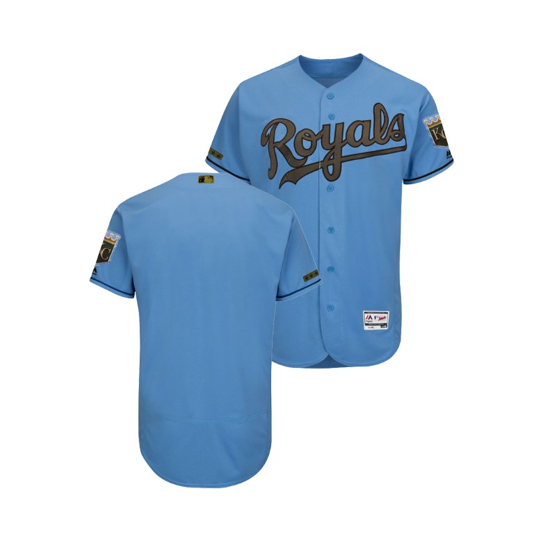Kansas City Royals Light Blue Flex Base Jersey 2018 Memorial Day
