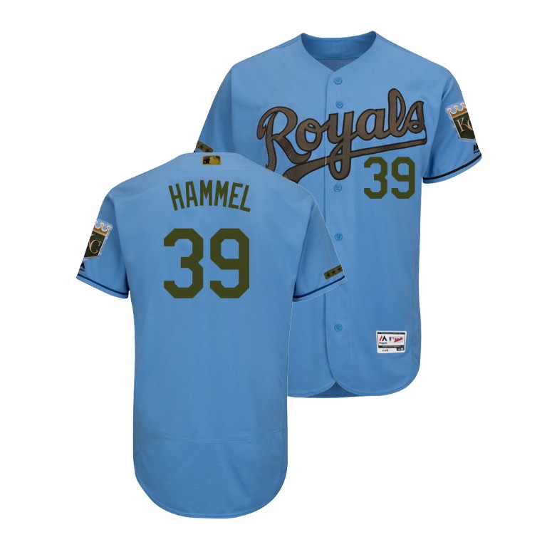 Kansas City Royals Light Blue #39 Jason Hammel Flex Base Jersey 2018 Memorial Day
