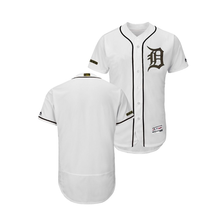 Detroit Tigers White Flex Base Jersey 2018 Memorial Day