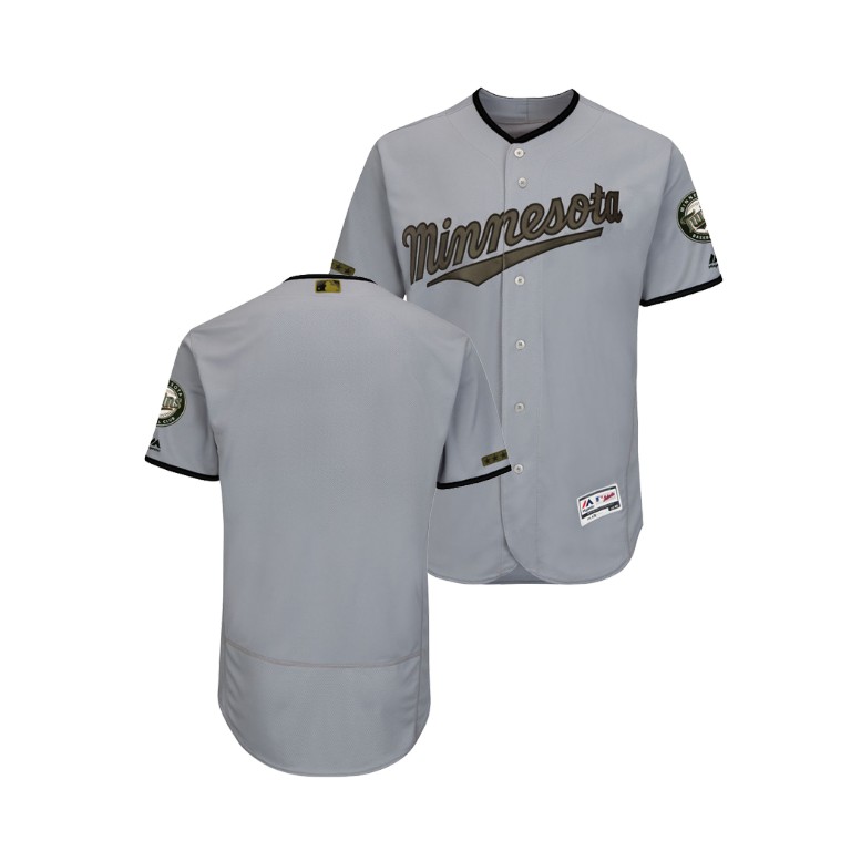 Minnesota Twins Gray Flex Base Jersey 2018 Memorial Day Minnesota Twins Gray Flex Base Jersey 2018 Memorial Day