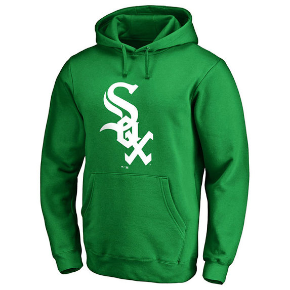 Chicago White Sox Kelly Green St. Patrick's Day White Logo Pullover Hoodie Chicago White Sox Kelly Green St. Patrick's Day White Logo Pullover Hoodie