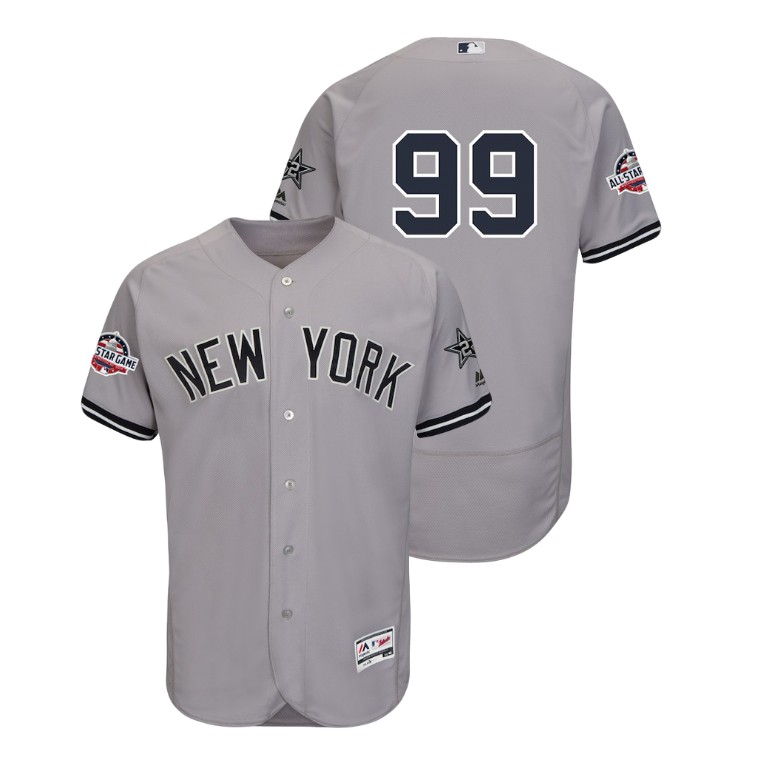 New York Yankees #99 Aaron Judge Flex Base Gray Jersey 2018 All-Star Game New York Yankees #99 Aaron Judge Flex Base Gray Jersey 2018 All-Star Game