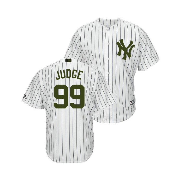 New York Yankees White #99 Aaron Judge Cool Base Jersey 2018 Memorial Day New York Yankees White #99 Aaron Judge Cool Base Jersey 2018 Memorial Day