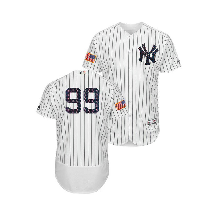 New York Yankees White #99 Aaron Judge 2018 Stars & Stripes Flex Base Jersey New York Yankees White #99 Aaron Judge 2018 Stars & Stripes Flex Base Jersey