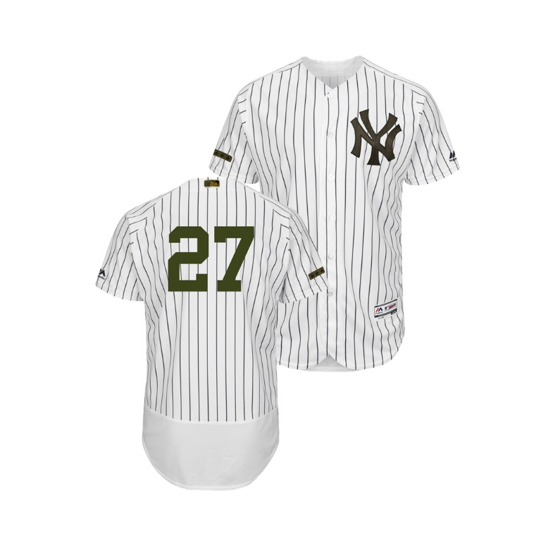 New York Yankees White #27 Giancarlo Stanton Flex Base Jersey 2018 Memorial Day New York Yankees White #27 Giancarlo Stanton Flex Base Jersey 2018 Memorial Day