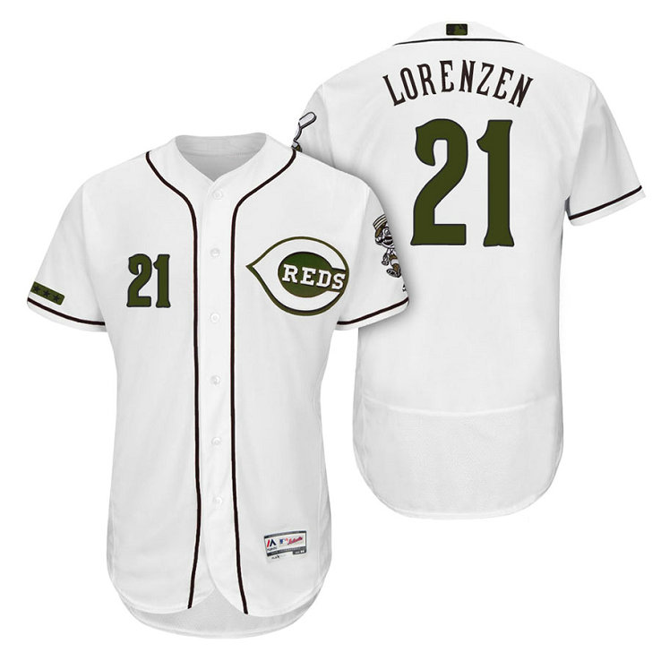 Cincinnati Reds #21 Michael Lorenzen White Alternate 2018 Authentic Collection Player Flex Base Jersey Cincinnati Reds #21 Michael Lorenzen White Alternate 2018 Authentic Collection Player Flex Base Jersey