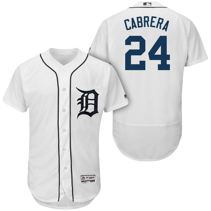 Detroit Tigers #24 Miguel Cabrera White 2018 Home Authentic Collection Flex Base Jersey Detroit Tigers #24 Miguel Cabrera White 2018 Home Authentic Collection Flex Base Jersey