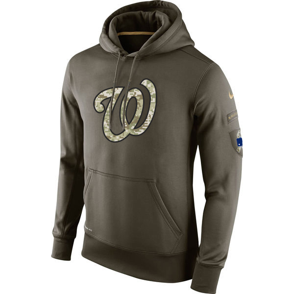 Washington Nationals Salute To Service Olive Hoodie