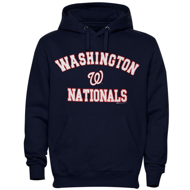 Nationals Stitches Fastball Fleece Navy Pullover Hoodie Nationals Stitches Fastball Fleece Navy Pullover Hoodie