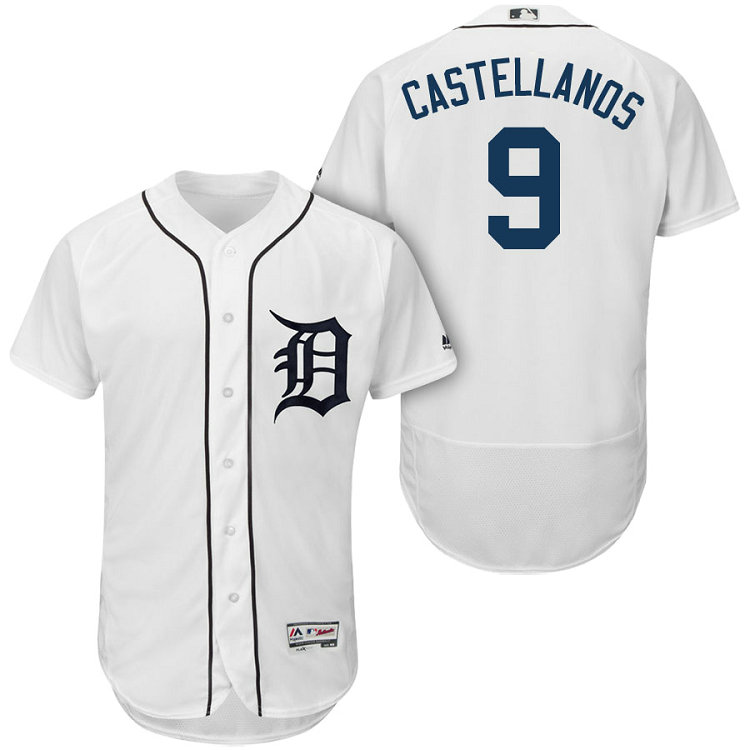 Detroit Tigers #9 Nicholas Castellanos White 2018 Home Authentic Collection Flex Base Jersey Detroit Tigers #9 Nicholas Castellanos White 2018 Home Authentic Collection Flex Base Jersey