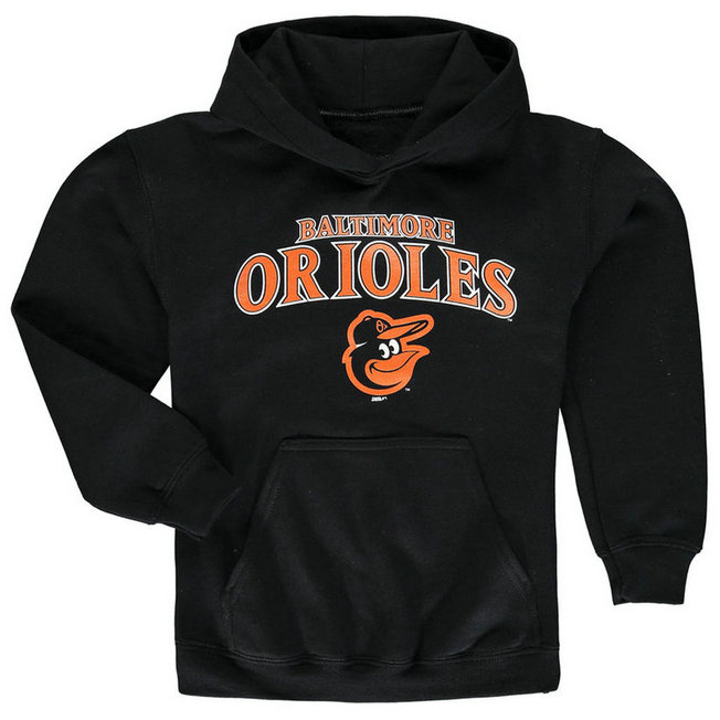 YOUTH - Orioles Stitches Team Fleece Black Pullover Hoodie YOUTH - Orioles Stitches Team Fleece Black Pullover Hoodie