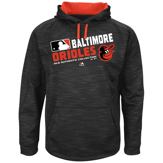 Orioles Team Choice Streak Black Authentic Collection Hoodie