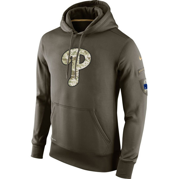 Philadelphia Phillies Salute To Service Olive Hoodie Philadelphia Phillies Salute To Service Olive Hoodie