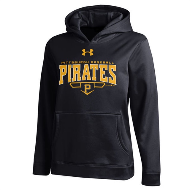 Pirates Baseball Fleece Black Pullover Hoodie