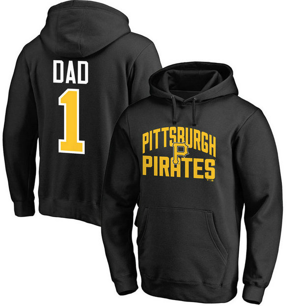 Pittsburgh Pirates Father's Day Black #1 Dad Player Pullover Hoodie Pittsburgh Pirates Father's Day Black #1 Dad Player Pullover Hoodie