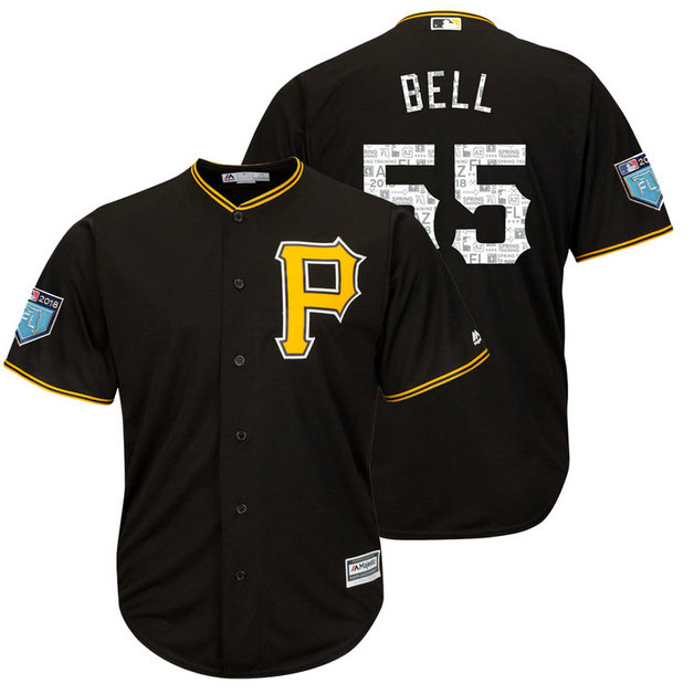 Pittsburgh Pirates #35 Josh Bell Black 2018 Spring Training Cool Base Player Jersey