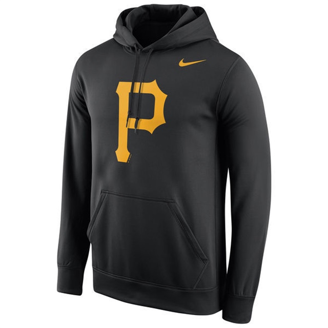 Pirates Team Logo Fleece Black Pullover Hoodie