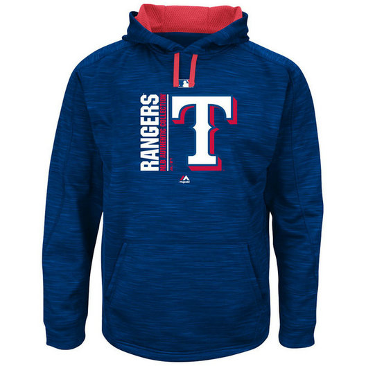 Rangers Authentic Collection Team Icon Streak Fleece Royal Pullover Hoodie