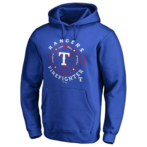 Rangers Firefighter Royal Pullover Hoodie Rangers Firefighter Royal Pullover Hoodie