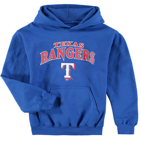 YOUTH - Rangers Stitches Team Fleece Royal Pullover Hoodie YOUTH - Rangers Stitches Team Fleece Royal Pullover Hoodie