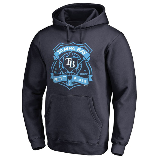 Rays Police Badge Navy Pullover Hoodie