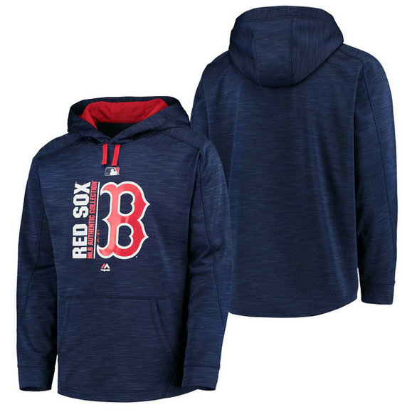Red Sox Authentic Collection Team Icon Streak Fleece Navy Pullover Hoodie