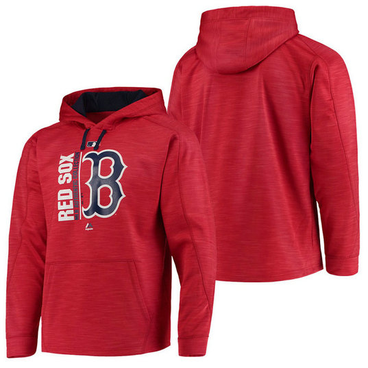 Red Sox Authentic Collection Team Icon Streak Fleece Red Pullover Hoodie