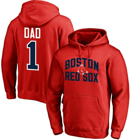 Boston Red Sox Father's Day Red #1 Dad Player Pullover Hoodie Boston Red Sox Father's Day Red #1 Dad Player Pullover Hoodie