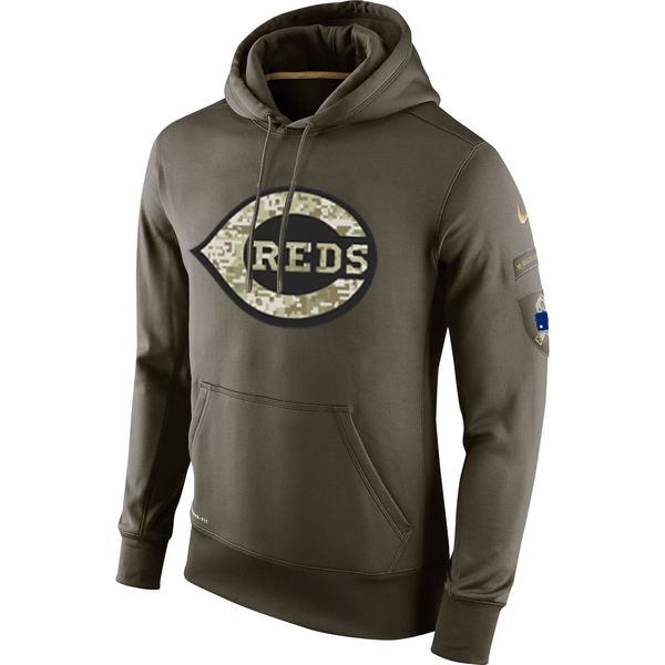 Cincinnati Reds Salute To Service Olive Hoodie Cincinnati Reds Salute To Service Olive Hoodie
