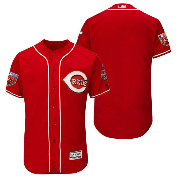Cincinnati Reds Scarlet 2018 Spring Training Flex Base Team Jersey