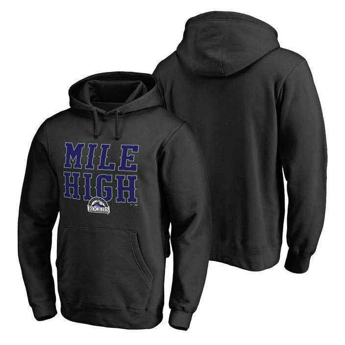 Colorado Rockies Hometown Collection Mile High Pullover Black Hoodie Colorado Rockies Hometown Collection Mile High Pullover Black Hoodie